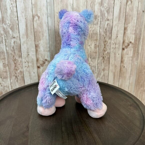 Ganz Sugar Swirl Color Dye Pink Purple Llama Stuffed Plush Animal Toy - Picture 4 of 11